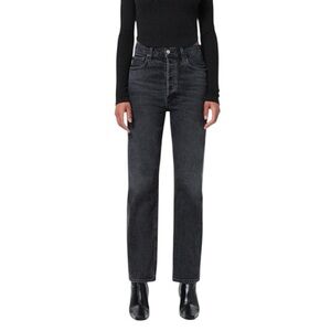 Agolde Black Straight Leg Jeans